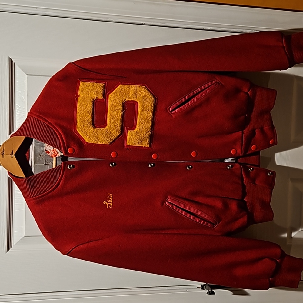 Wool retro varsity jacket